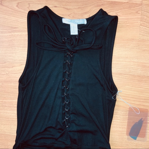 Forever 21 Black Bodycon Crisscross Front - Picture 2 of 4